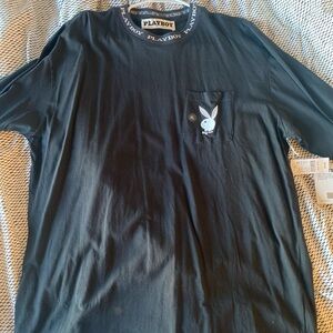 PLAYBOY Men's Dark Gray Long Sleeve Tee